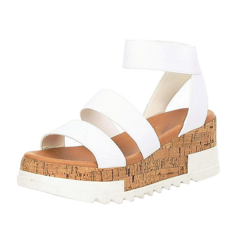 Women's thick-soled hemp rope straw sandals