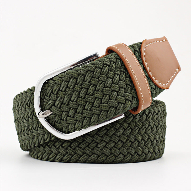 Canvas stretch woven belt