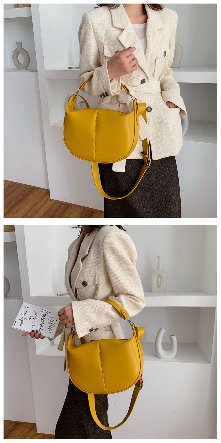All-match texture diagonal simple shoulder bag
