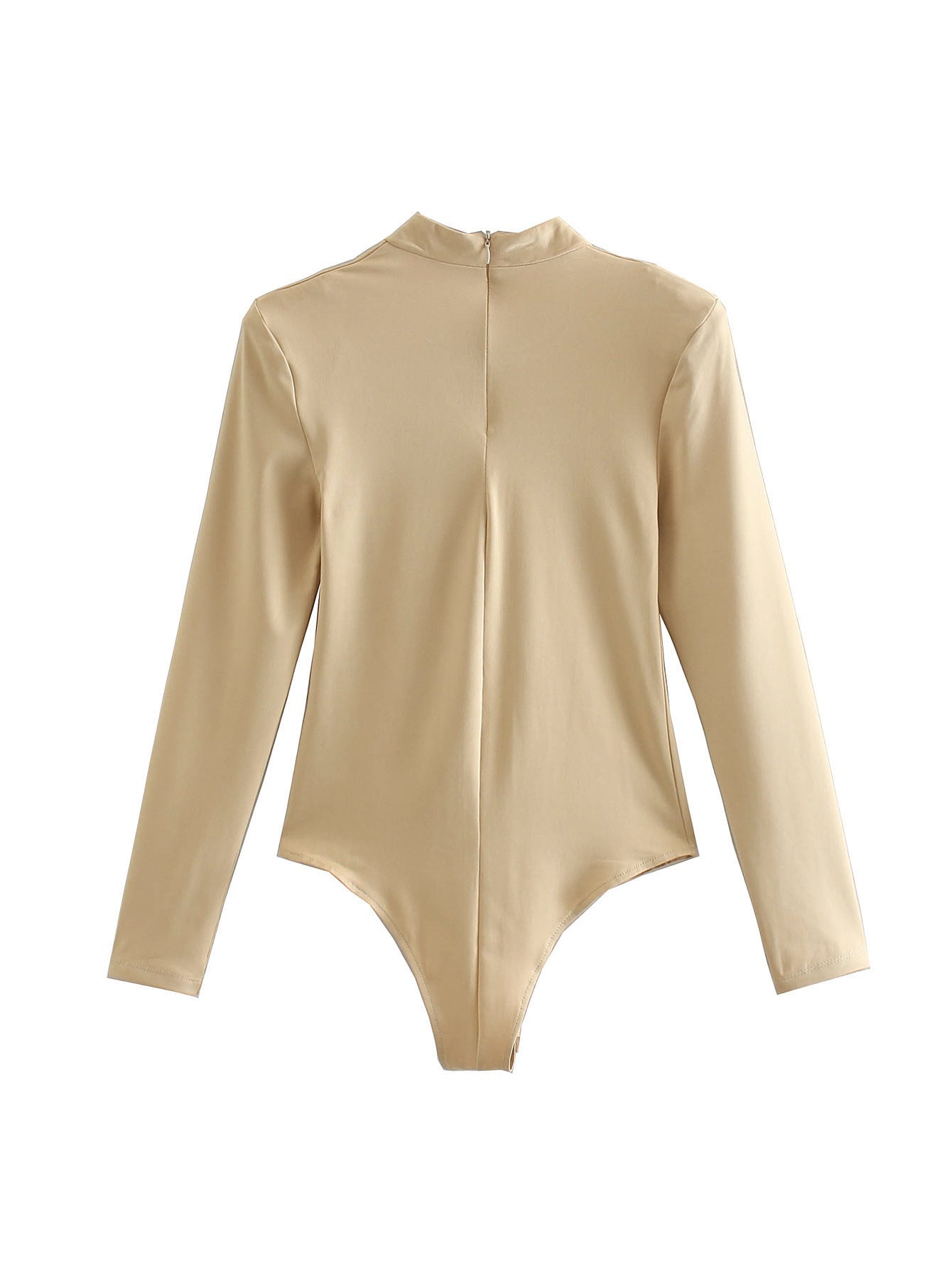 Langærmet bodysuit med knyttede skulderpuder