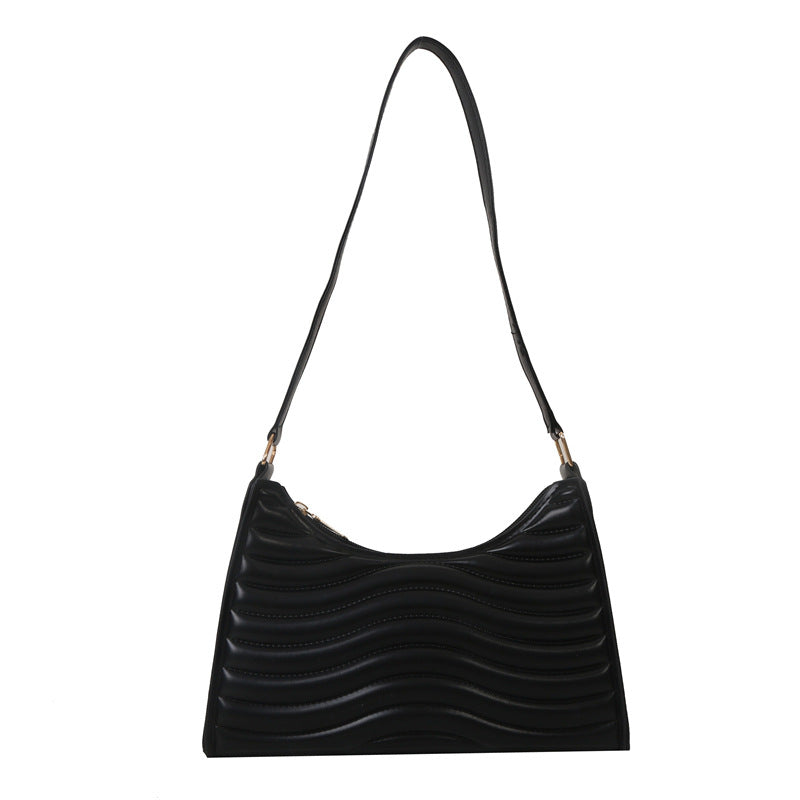 Commuter Simple Textured Underarm Bag For Women