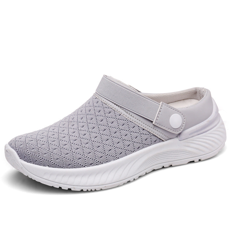 Summer New Breathable Casual Shoes Mesh Stylish Semi-slippers