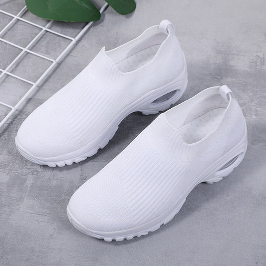 Dame Sneakers Med Luftpude Og Fly-knit I Store Størrelser