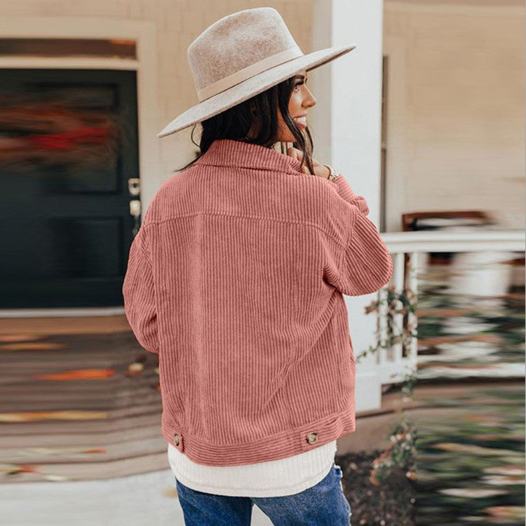 Women's Casual Solid Color Jacket Tops