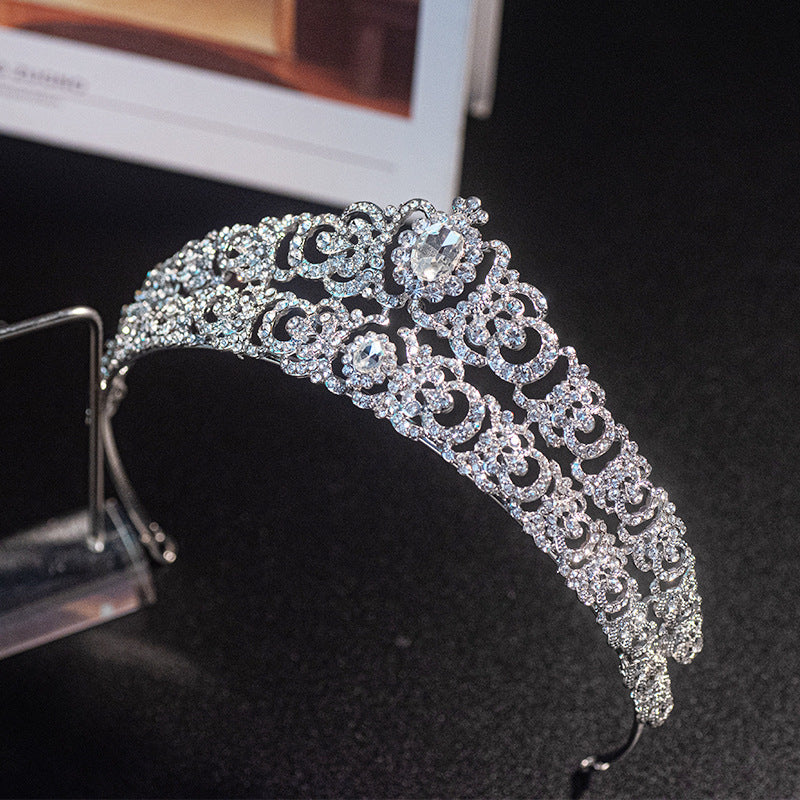 Bridal Headdress Alloy Double Layer Rhinestone