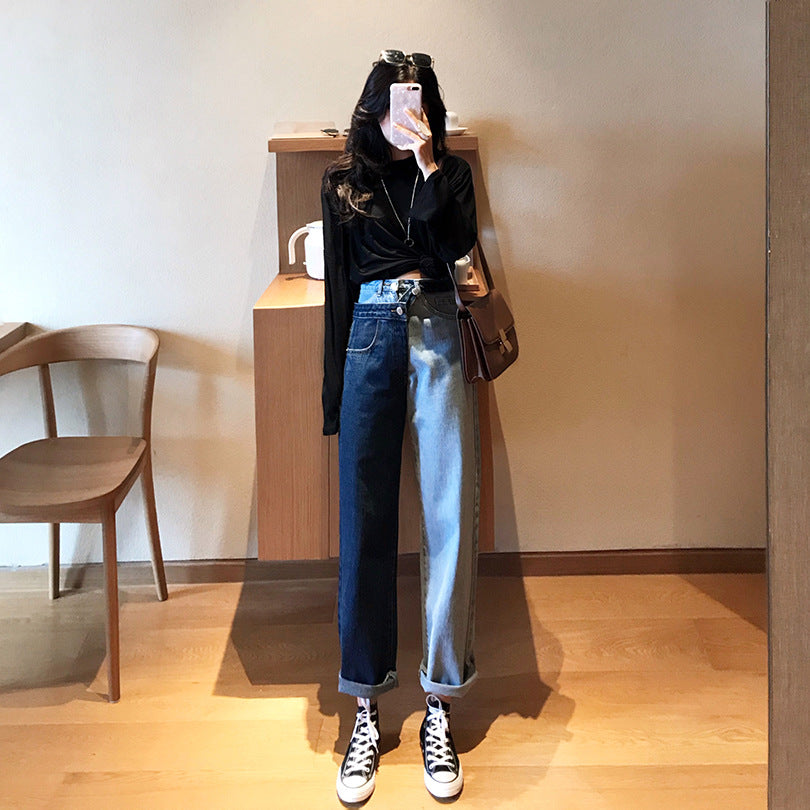 New Hong Kong-style Casual Straight-leg Trousers For Autumn And Winter