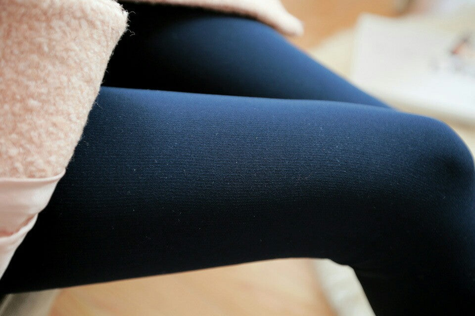 Beautiful legs plus velvet thick one-piece pants