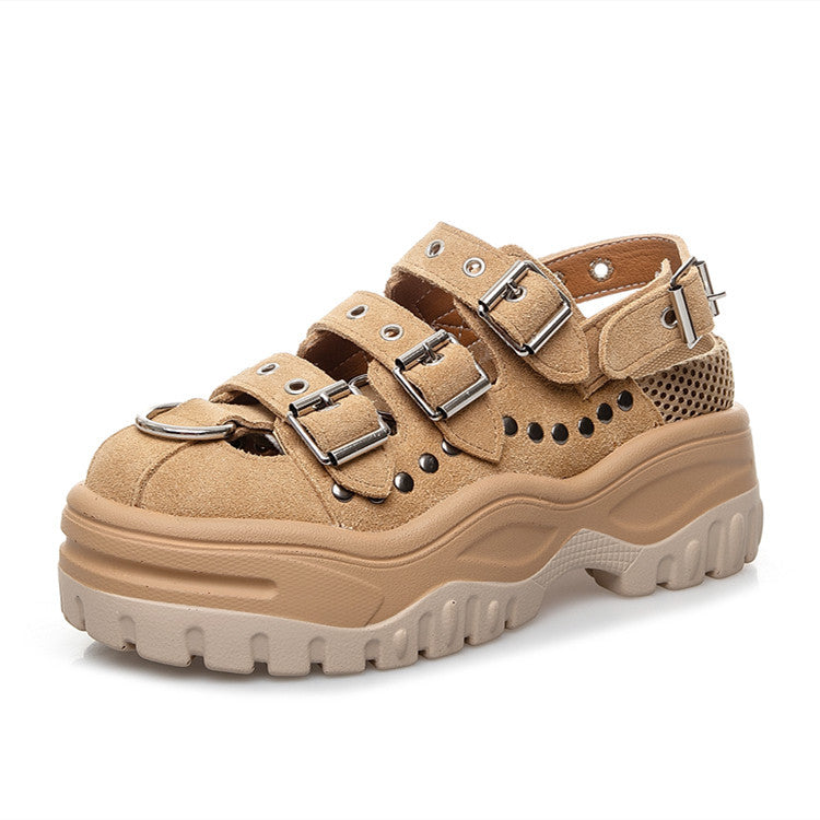Solid Color Platform Summer Platform Sandals