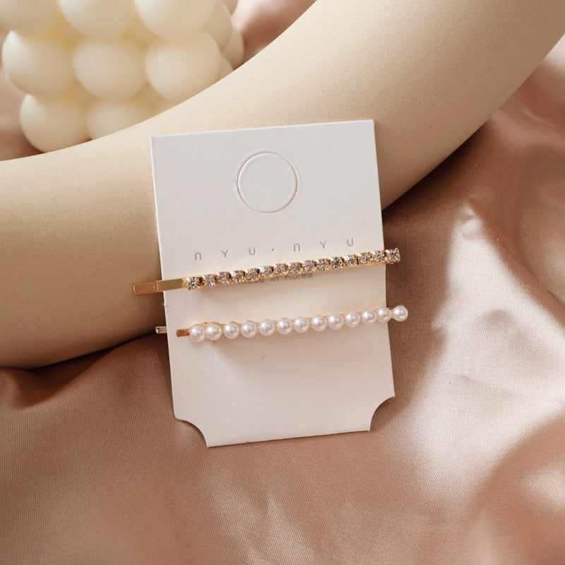 Pearl flower hair clip rhinestone hair clip
