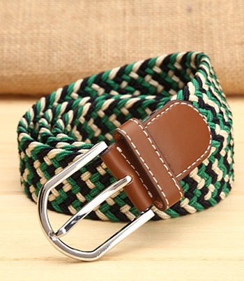 Elastic woven elastic men's belt