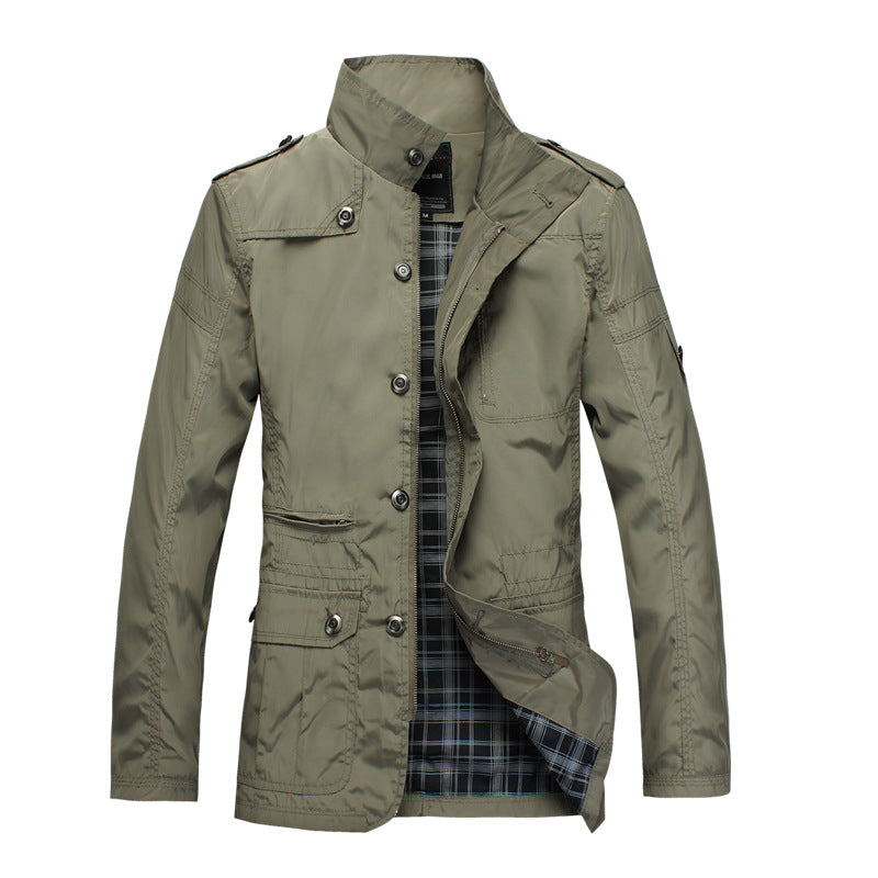 Casual stand collar men's jacket
