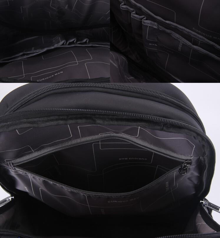 new men's computer backpack, USB backpack, hard shell travel bag, student bag light customization