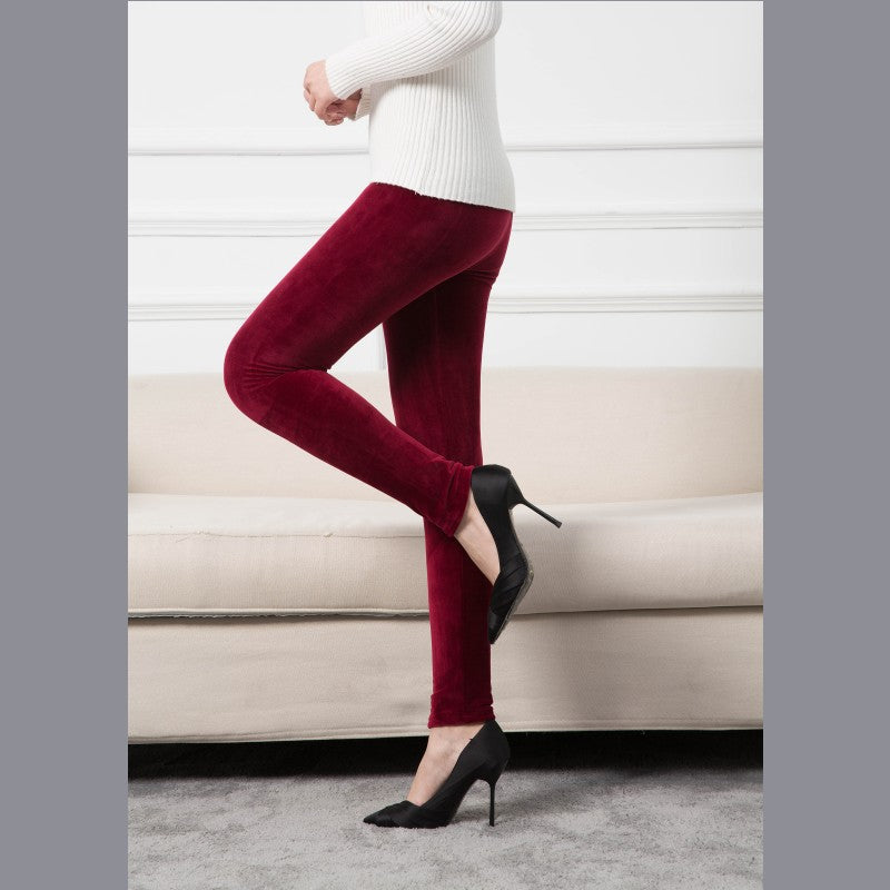 YSDNCHI Winter Velvet Leggings Women Pencil Pant