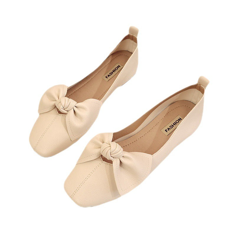 Women's Fashion Simple Shallow Bow Casual Shoes