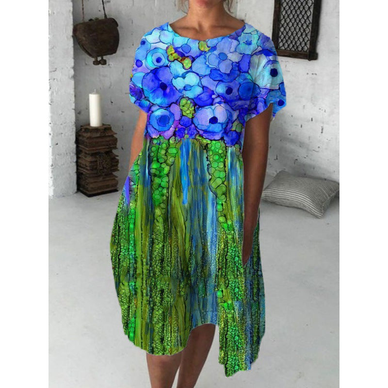 Summer Women's Fashion Print Dress