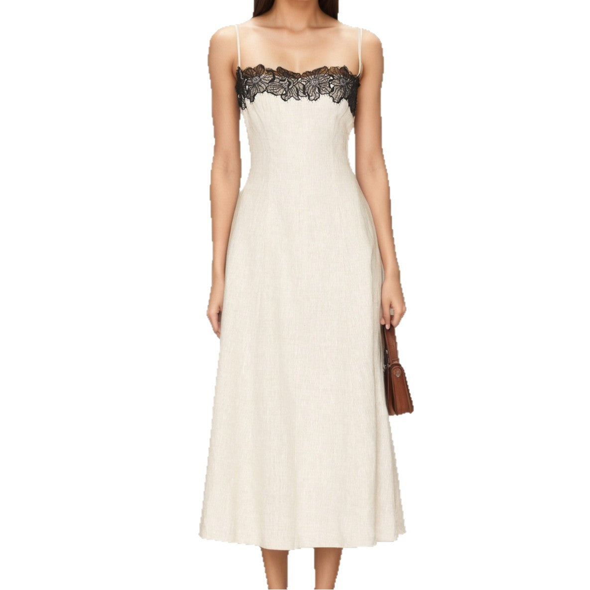 Womens Stylish Lace Off-shoulder Slip Dress