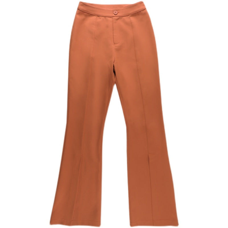 Split Flared Pants Women's High Waist Slimming Fashion All-match Tight Casual Pants