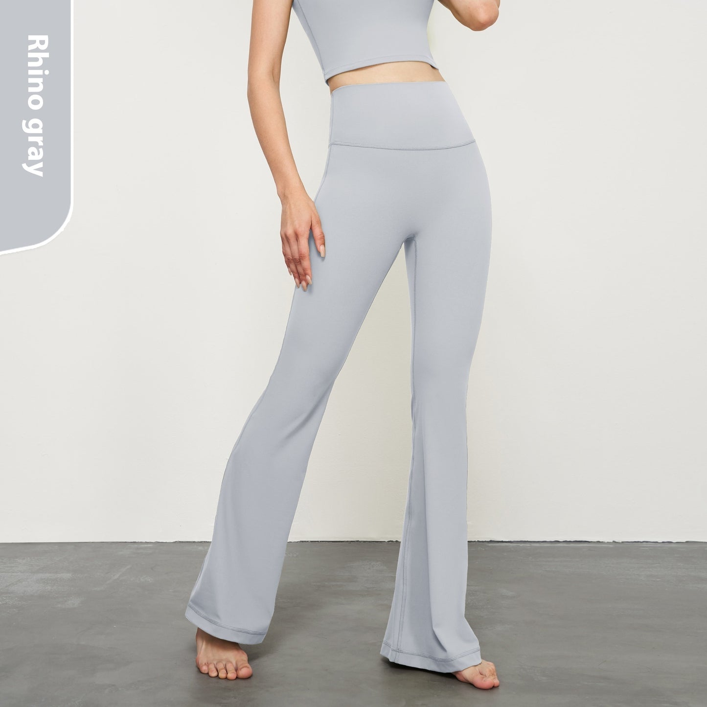 Nude Feel Wide Leg Skinny Yoga Pants High Waist Non-embarrassing Line Sports Trousers