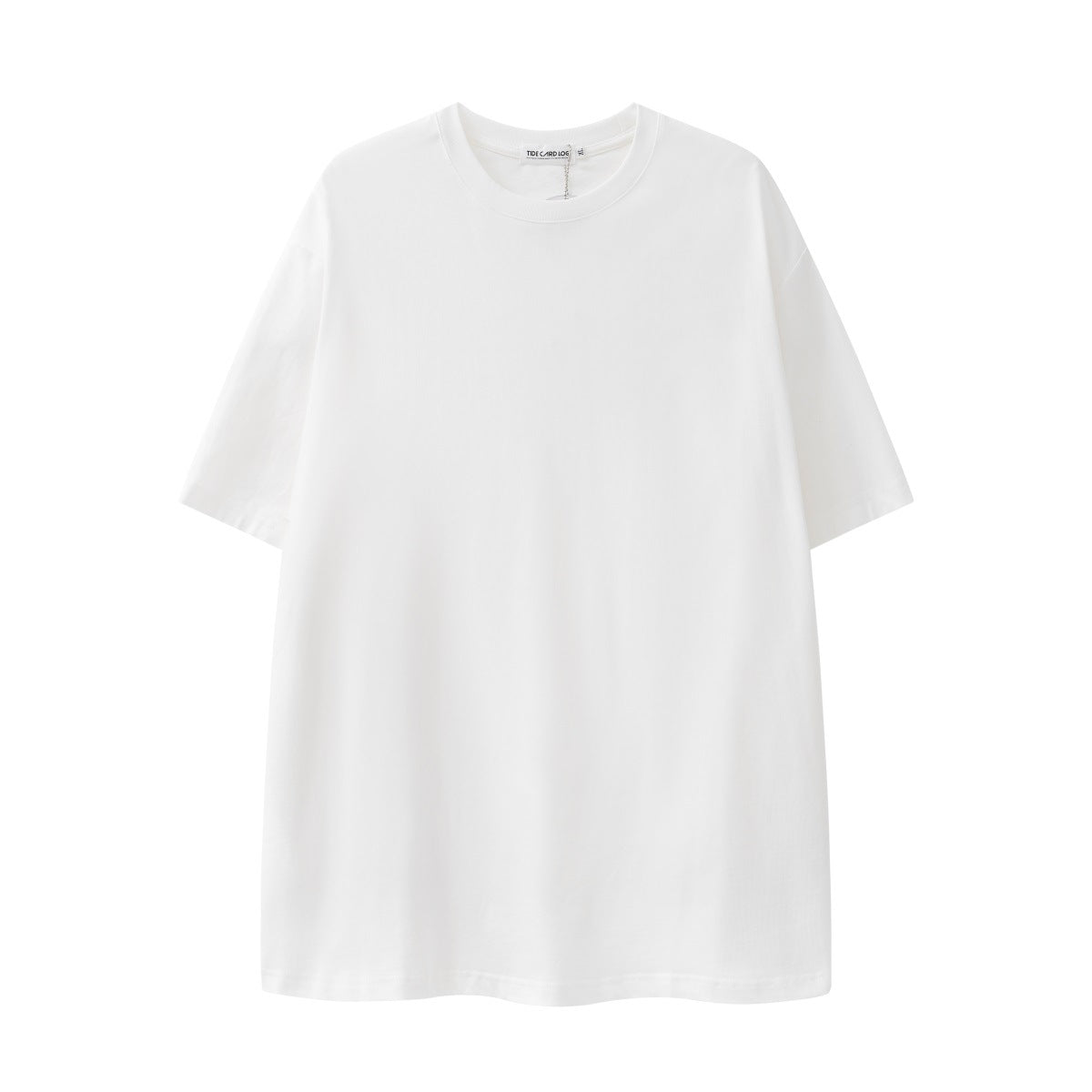 280g Pure Cotton Solid Color Short Sleeve American Casual Loose Shoulder T-shirt