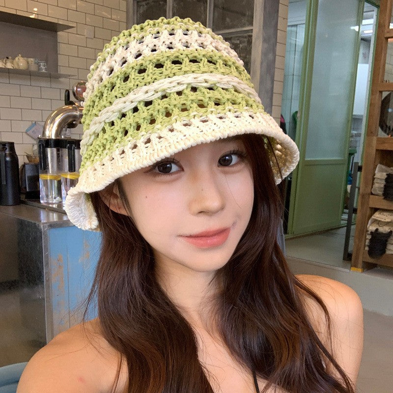 Handmade Woven Head-wrapping Hat Hollow Retro Artistic