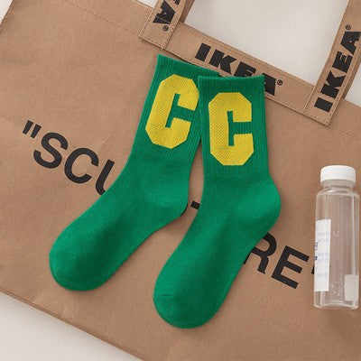 Socks Women's Big Love Medium Tube Macaron Color