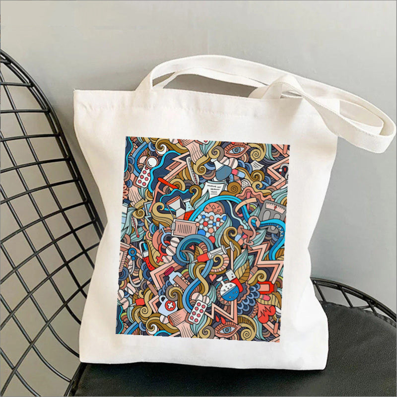 Nursing Printed Canvas Bag