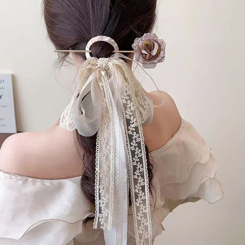 Women's Fashion New Chinese Bow Ribbon Barrettes