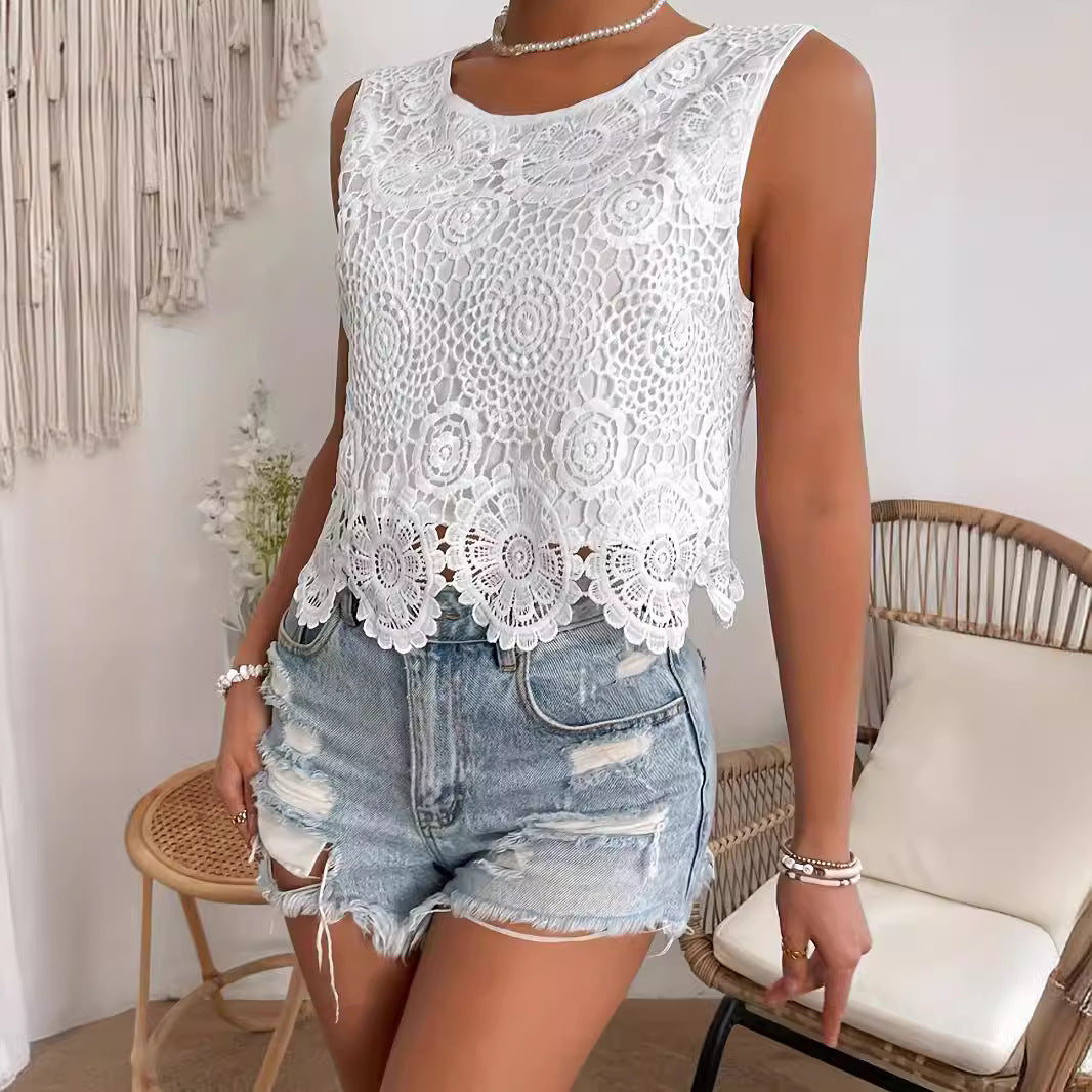 Kort ensfarvet blonde casual underdelstrøje