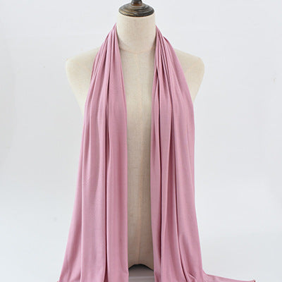 Solid Color Rayon Jersey Women's Scarf Mercerized Cotton Modal Kerchief
