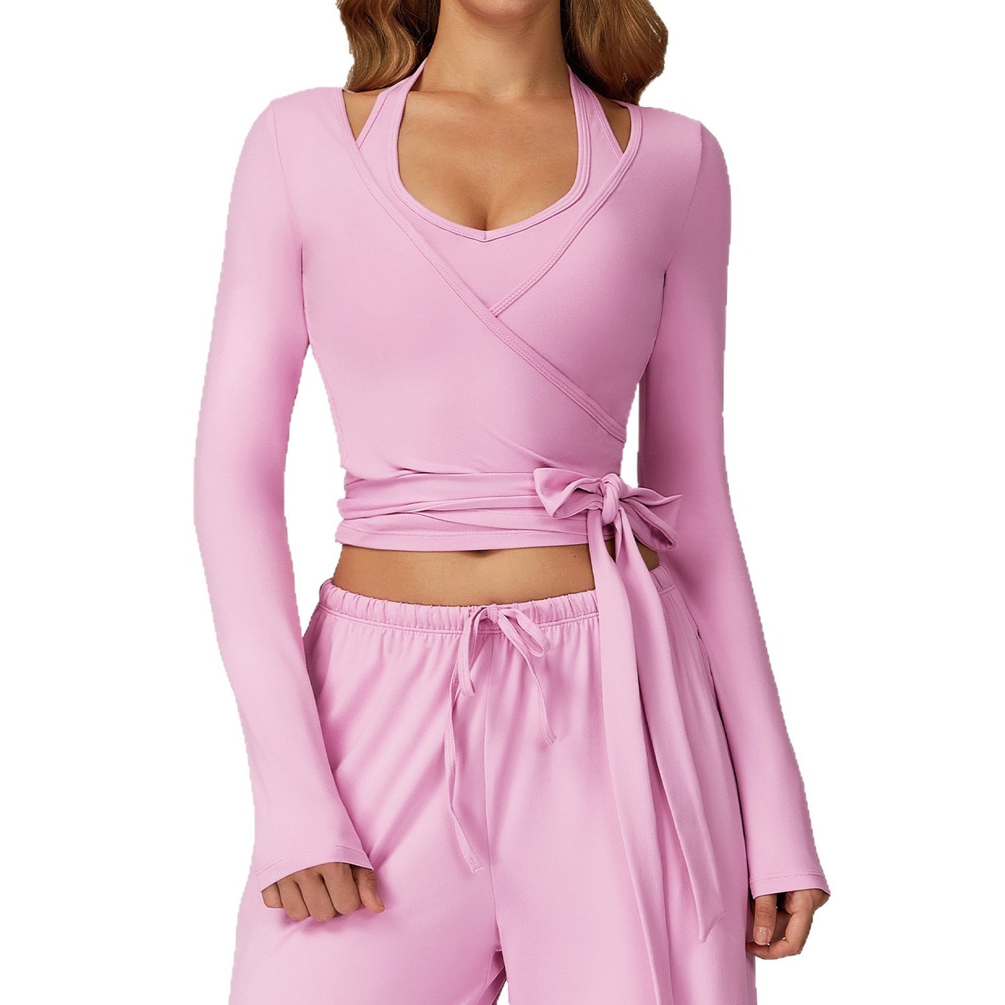 Fleece Yoga Long-sleeve Yoga Outfit Outdoor High-end Sportswear