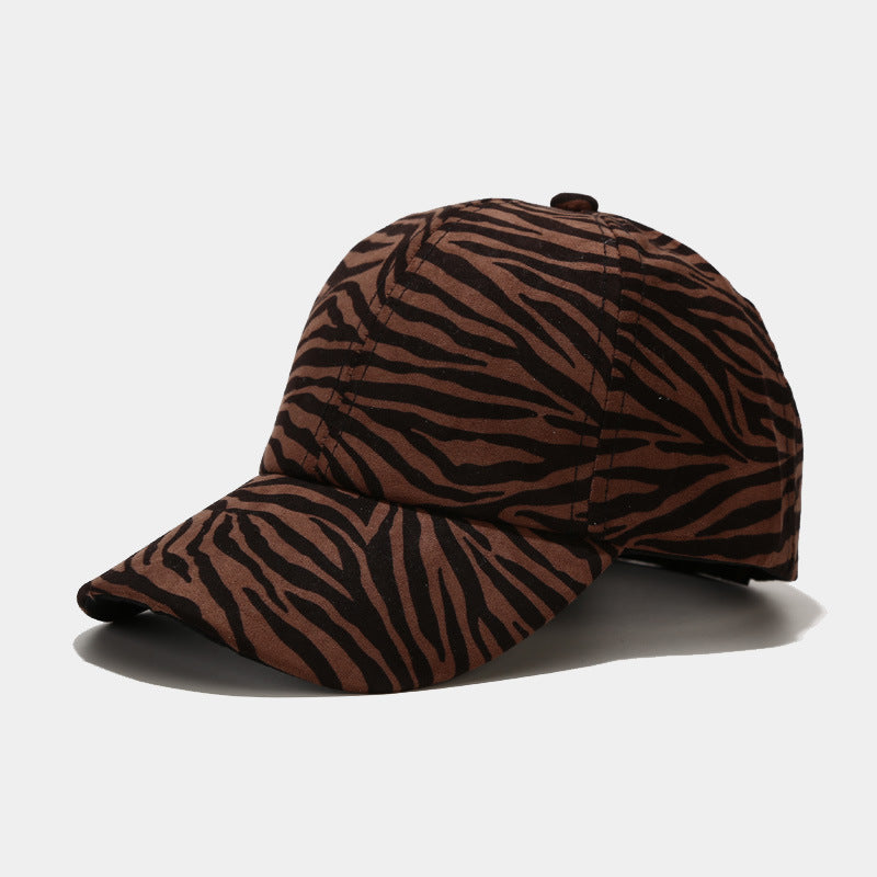 European And American Literary Vintage Leopard Print Baseball Cap