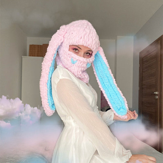 Thickened Demon Mask Warm Travel Fleece Head Cover