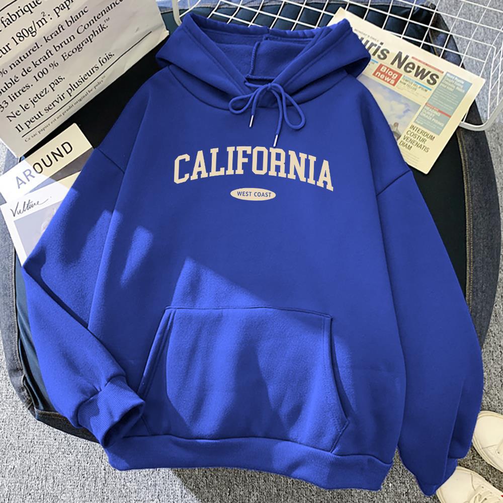 Women's Hooded Street Pocket Round Neck Sweatshirt