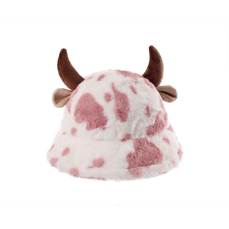 Women's Cow Croissant Print Bucket Hat