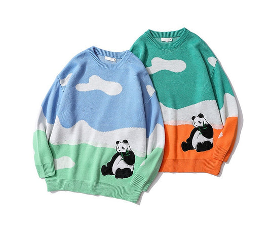Trendy vild sød og cool panda-sweater