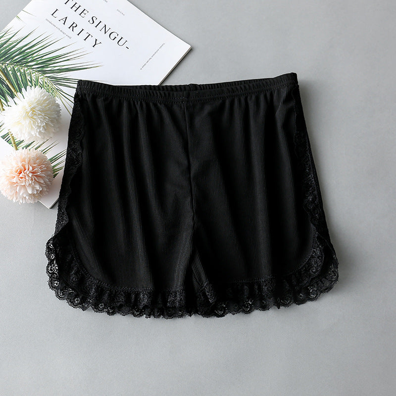 Women's Fashion Side Lace Bottoming Shorts