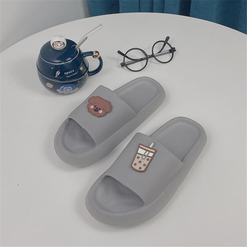 Indoor Wear Light Cute Soft Bottom Household One-word Slippers