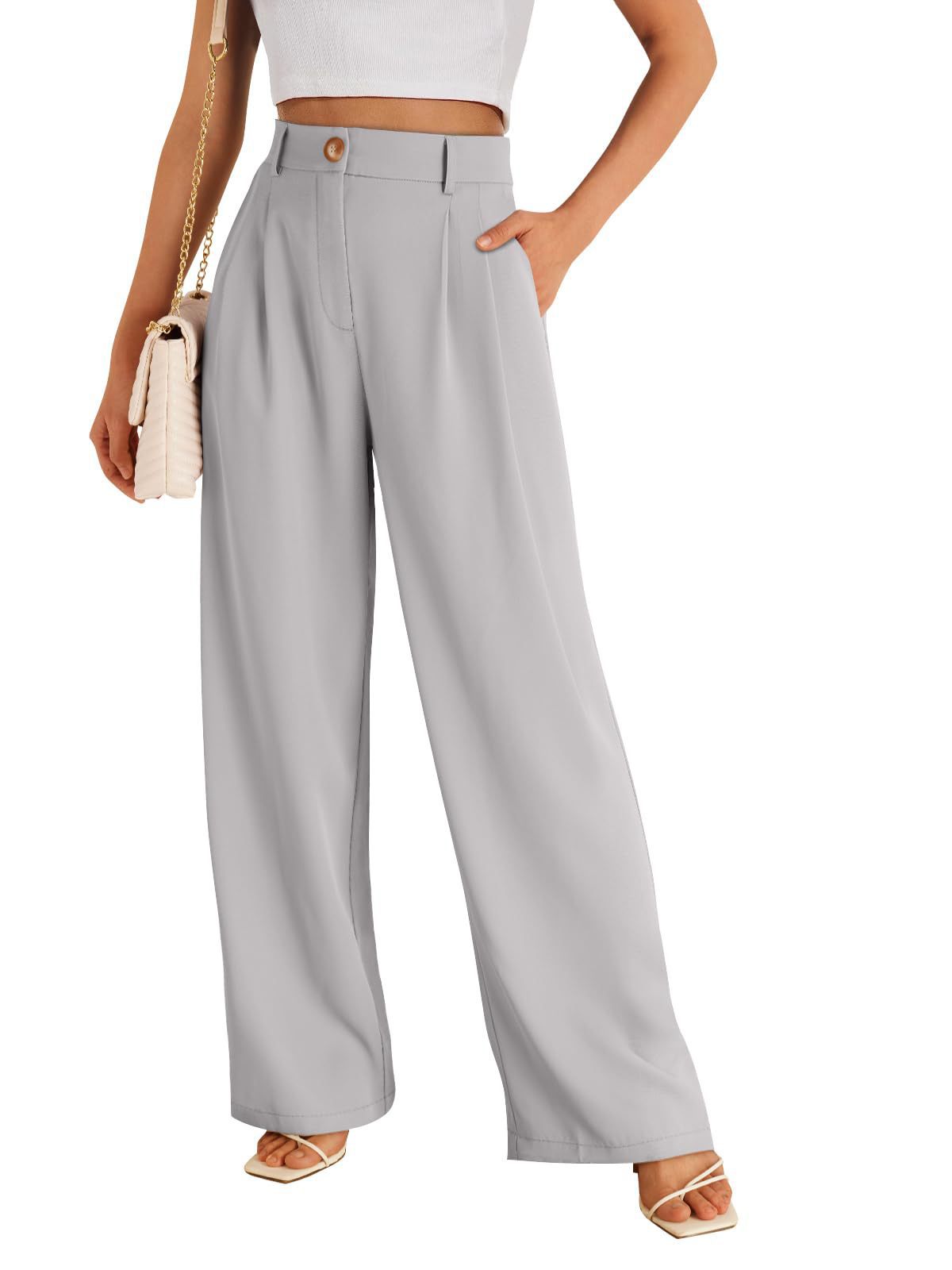 Women's Pocket High Waist Straight All-matching Casual Zipper