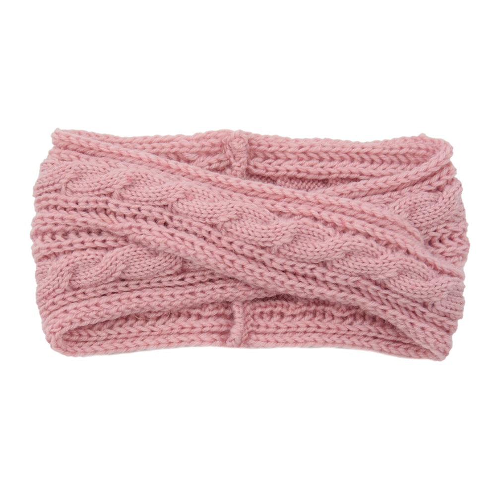 European And American Knitting Twist Cross Wool Hair Band