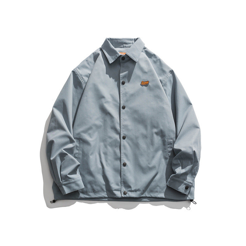Simple Solid Color Lapel Jacket Men's Tide