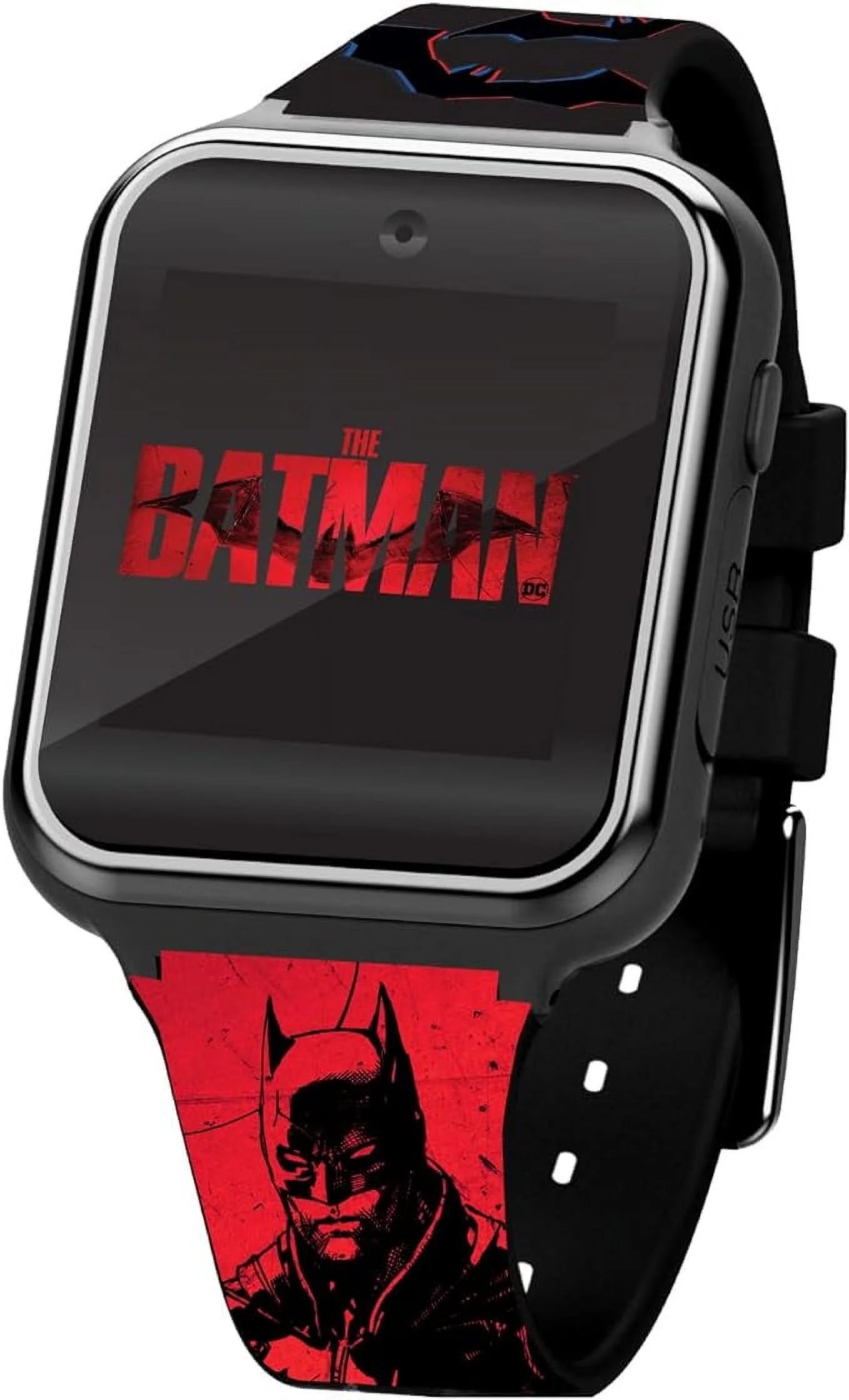 Batman Black Kids Educational Learning Touchscreen Smart Watch Toy for Girls, Boys, Toddlers - Selfie Cam, Learning Games, Alarm, Calculator, Pedometer & More (Model: BAT4973AZ)