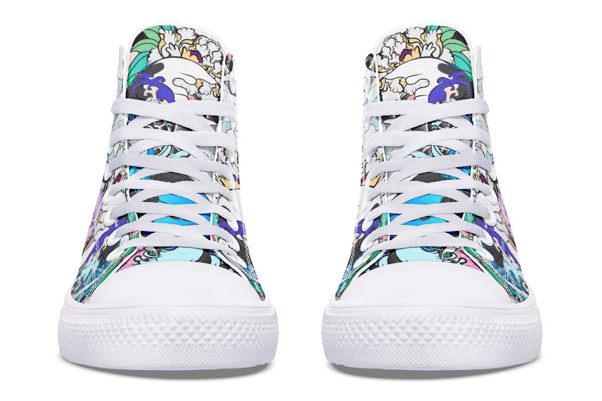 Printed Couple High-top Canvas Shoes