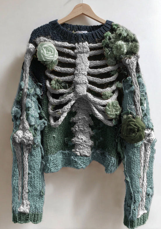 Halloween Bestseller 3D Digital-Print Womens Crew-Neck Loose Sweater