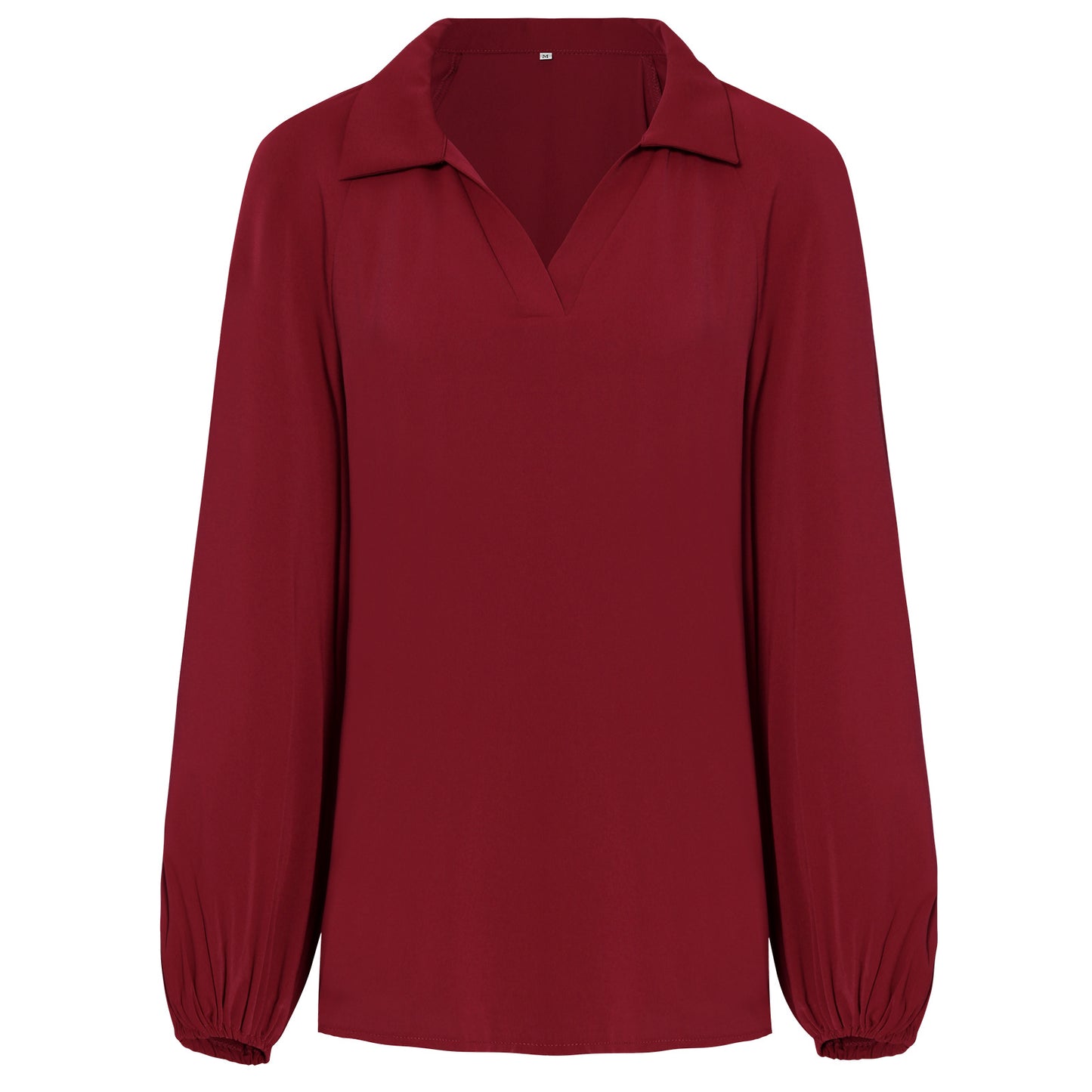Women's Solid Color V-neck Shirt With A Niche Design