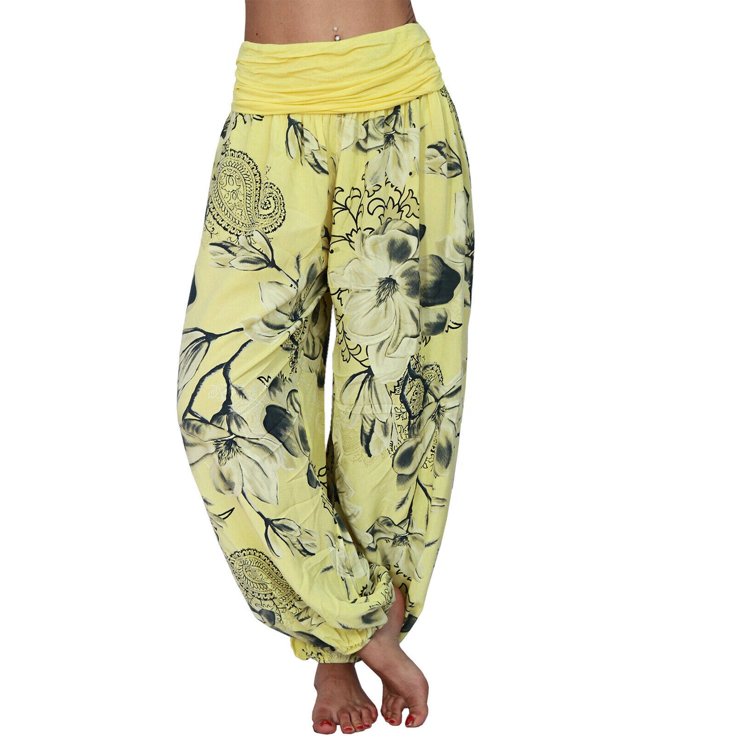 European And American Printed Loose Casual Wide-leg Harem Pants