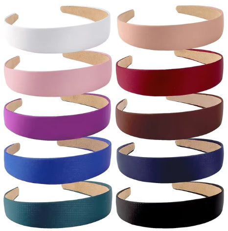 Color Elegant Headband Solid Color Baidu Headband Wide Fabric High Skull Top Headband