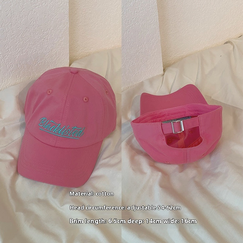 Color White Hat Female RaspberryBaseball Cap