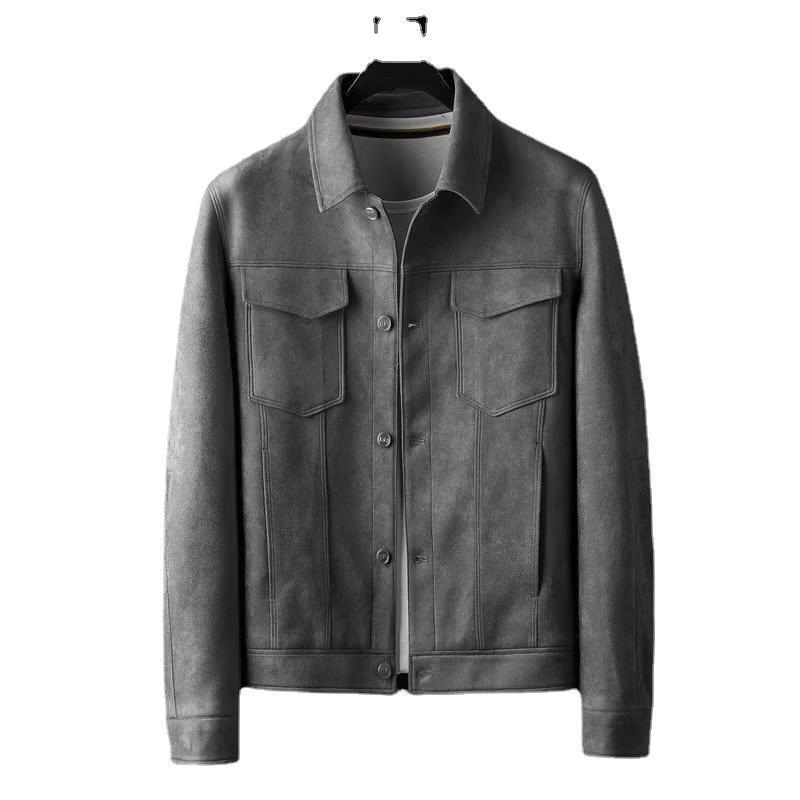 Fashion Leather Jacket Men's Casual Top
