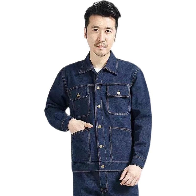 Denim Overalls Suit Wear Resistant Thickening