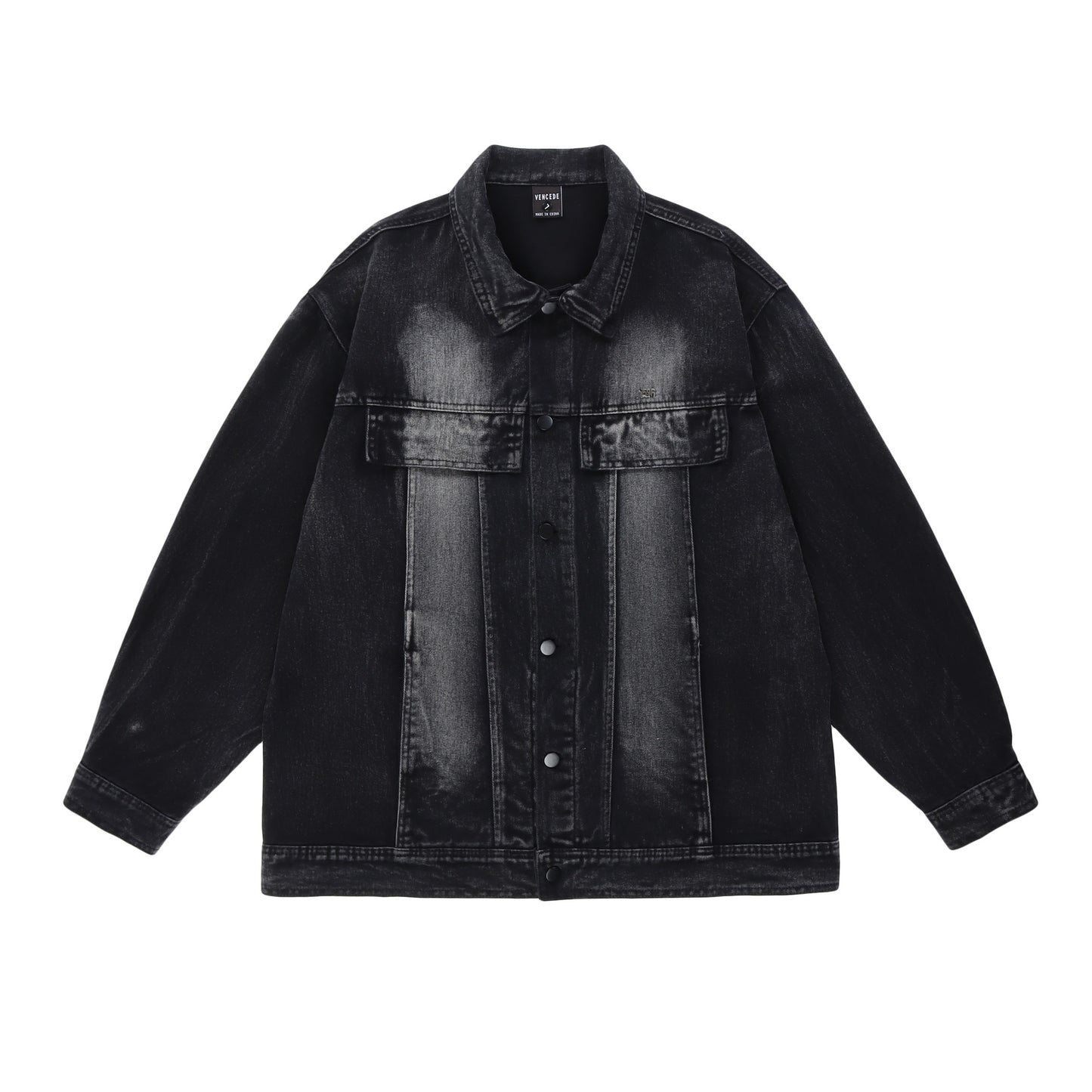 Leisure Washed And Worn Denim Jacket Coat